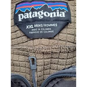 PATAGONIA Mens POLARTEC Fleece-Lined Jumper Recycled 1/4 Zip-2XL in Beige/Grey